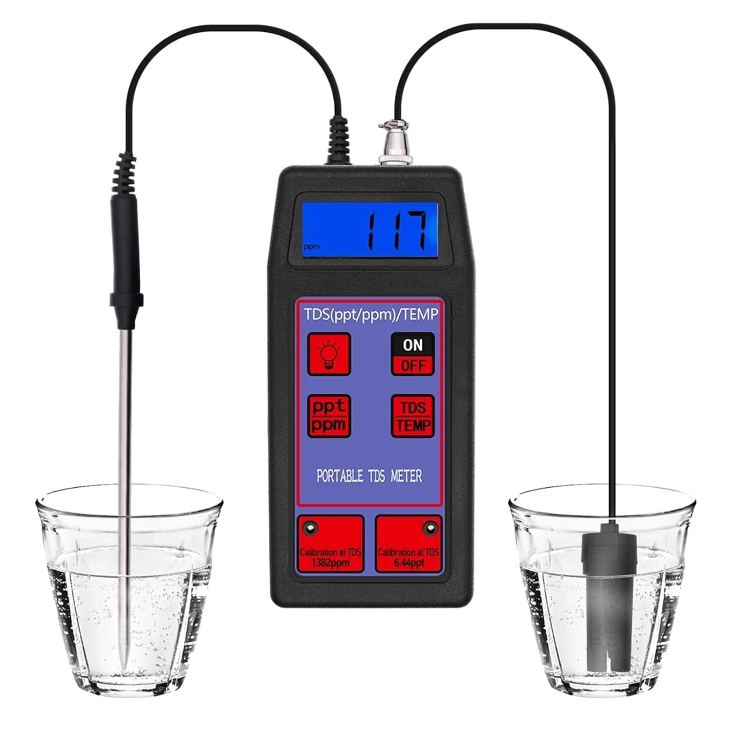 Water Detector, Portable TDS Meter TDS-8426 Water Quality Tester 2 in 1 Temperature Detector Analyzer for Drinking Pool Aquarium,for Drinking Water