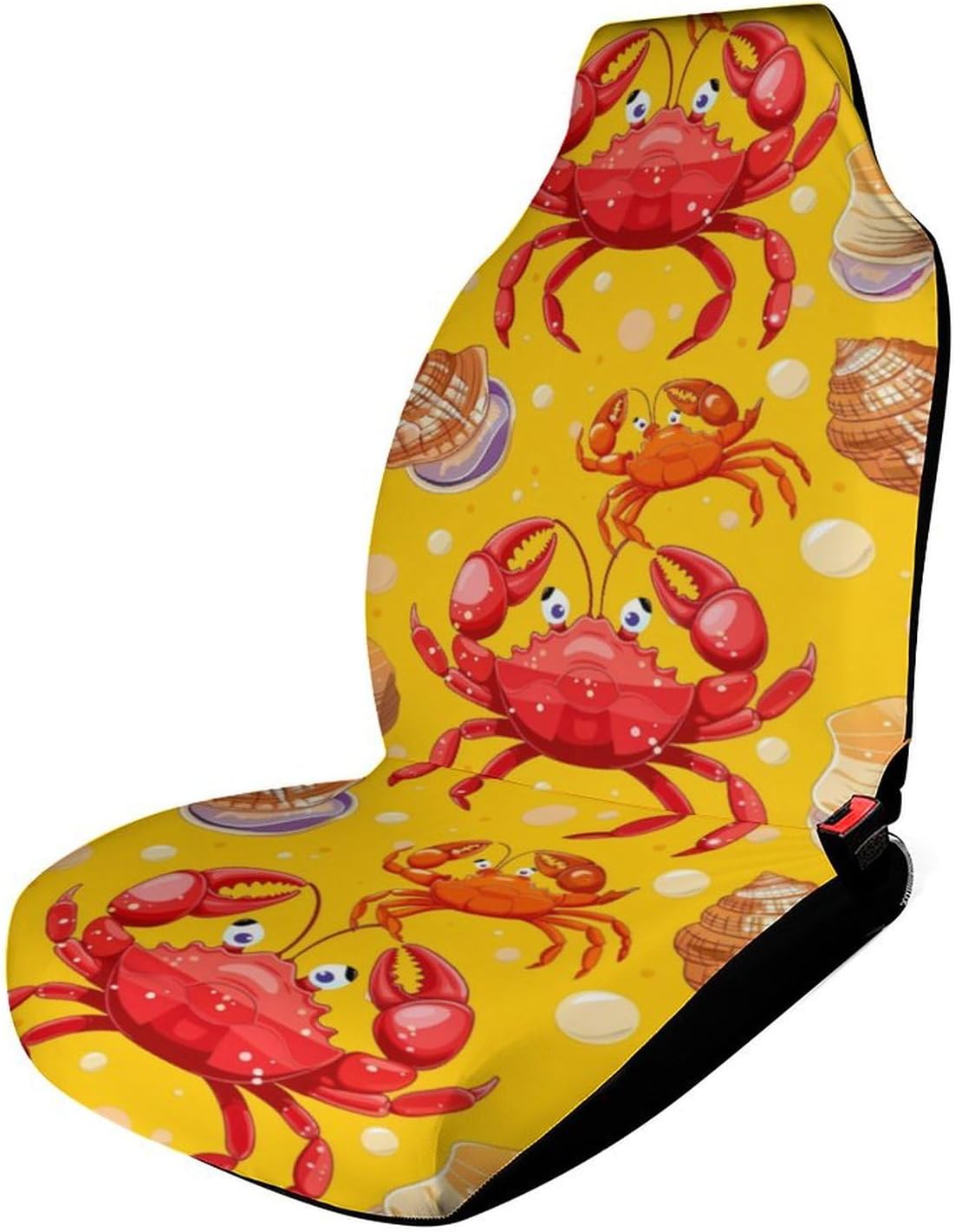 Beautiful Red Crab Car Seat Covers Automotive Seat Covers Car Seat Protector Auto Front Seats Protector for Most Cars 1PCS