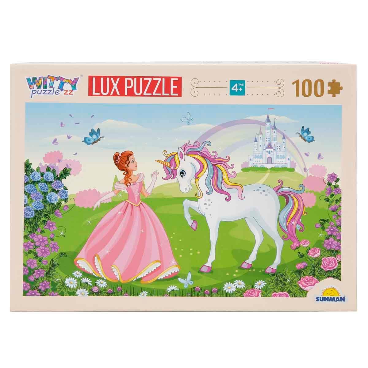 100 Parça Puzzle: Unicorn ve Prenses : Amazon.com.tr: Oyuncak