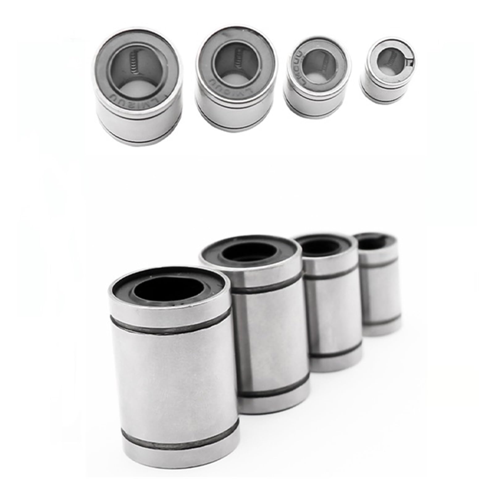 SSIMOO 20 pièces axe optique mouvement coulissant roulement linéaire LM3UU LM4UU LM5UU LM8UU LM8SUU LM13UU roulement linéaire étendu LM5LUU LM6LUU kindly (Color : 20PCS, Size : LM4UU 4x8x12mm)