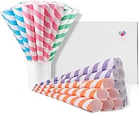 Vista 11 de Conos de algodón de azúcar, paquete de 30 unidades pastel para bebé, conos de papel multicolor de Candy Park para máquinas de algodón de azúcar