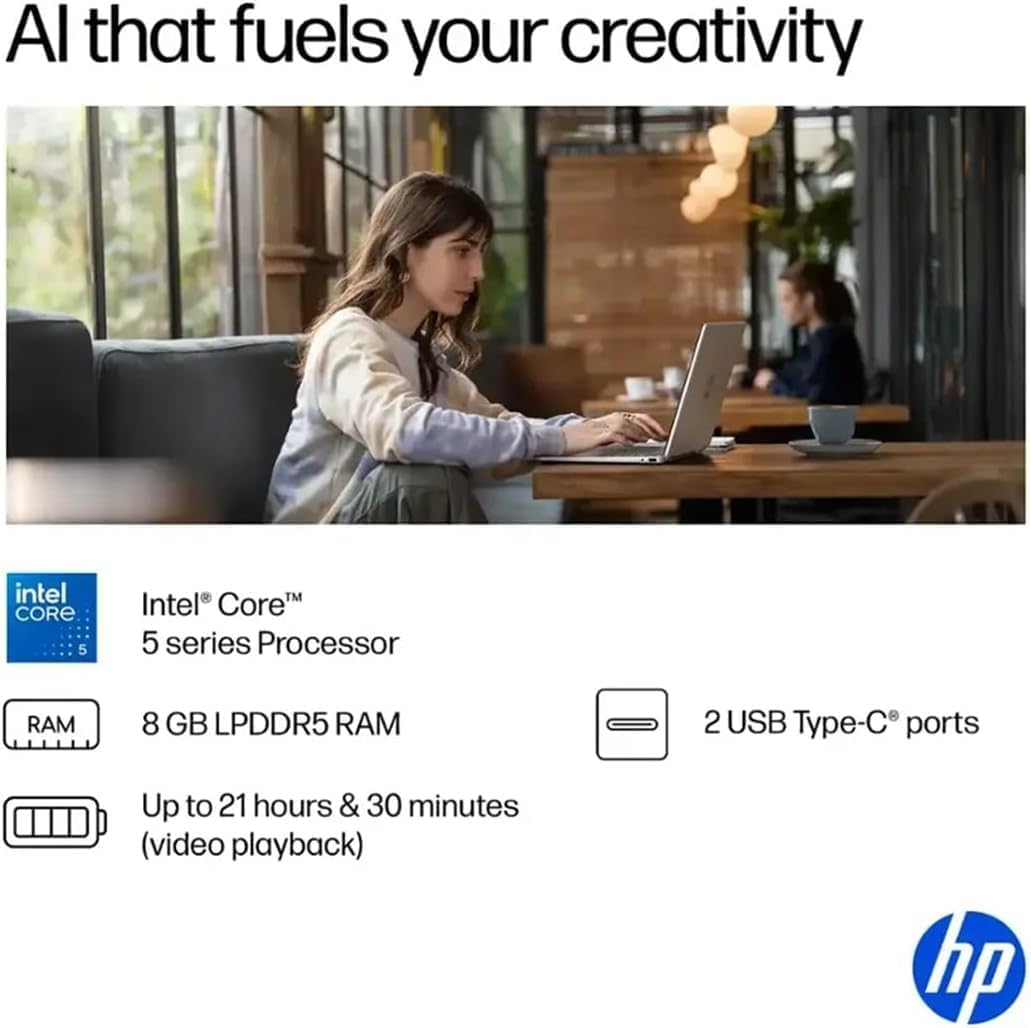 HP OmniBook 5 Flip (Next Gen Envy x360) 2-in-1 Touchscreen AI PC Laptop (14" FHD+, Intel 10-Core 7 150U (> i7 1355U), 16GB DDR5, 512GB SSD) for Designer, IST Hub, 5MP IR Webcam, Win 11 Home