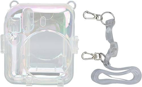 Miniatura 1 de Funda transparente para mini 12 instantáneos, cámara de película con capacidad para 10 películas en la parte posterior y correa ajustable para