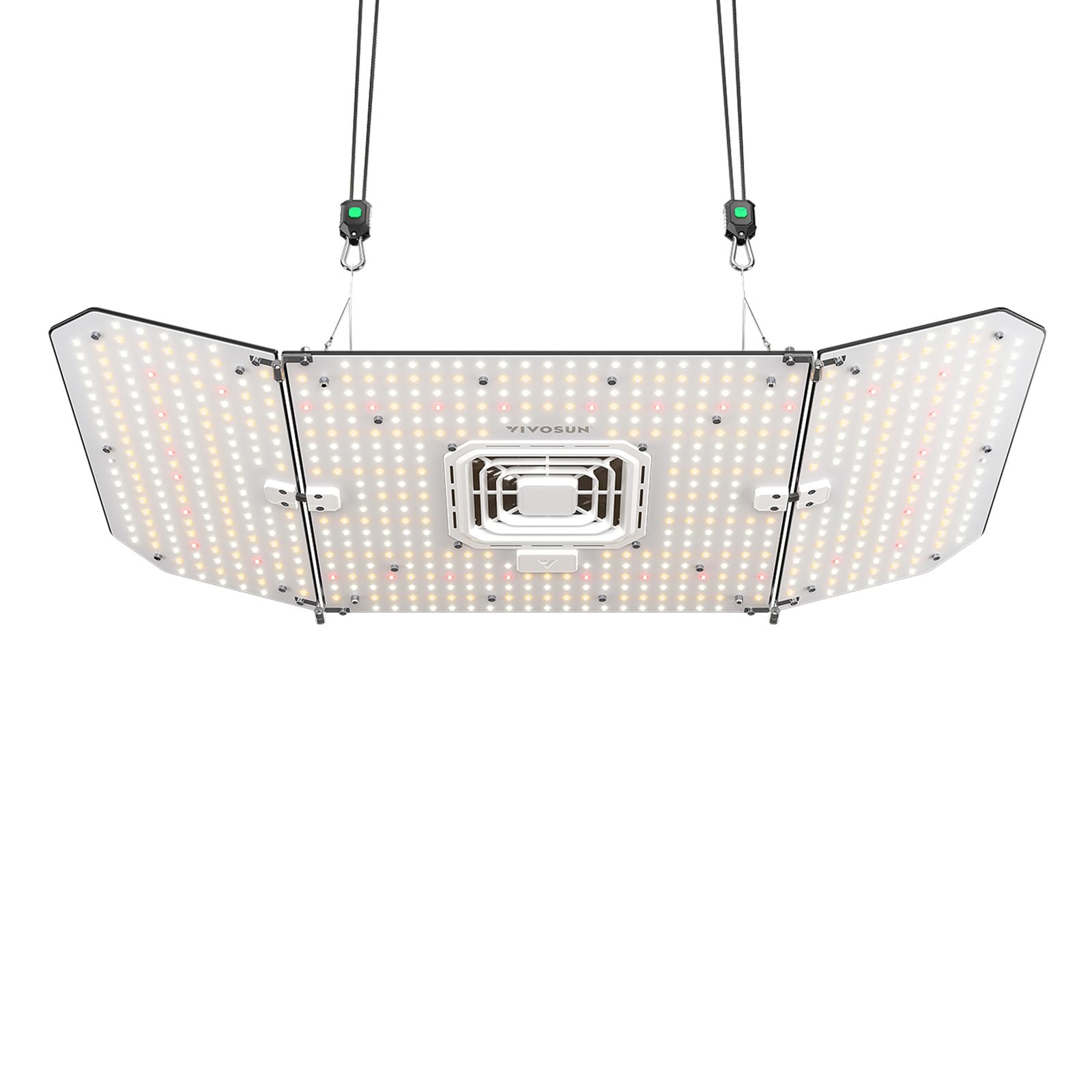 VIVOSUN AeroLight Wing AW200SE LED Grow Lampe 200W mit Integriertem Zirkulationsventilator, Pflanzenlampe Kompatibel mit App, Verwendbar mit GrowHub Controller E42A+/E25 für 120x60cm, 90x90cm Growzelt