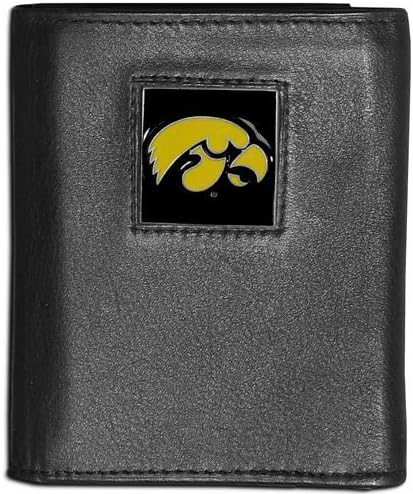 Siskiyou NCAA Iowa Hawkeyes Leather Tri-Fold Wallet, Multi, Uni