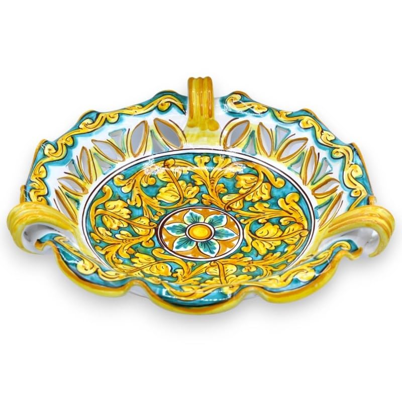 Céramique Caltagirone 38 cm, sublimez une table vide avec l'art baroque