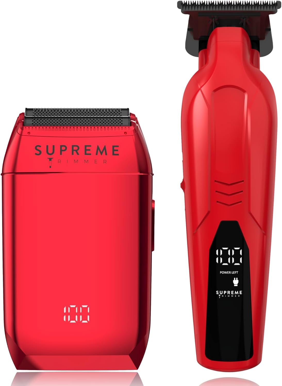 Supreme Trimmer Vader Trimmer & Crunch Foil Shaver 2-in-1 Barber Kit Red