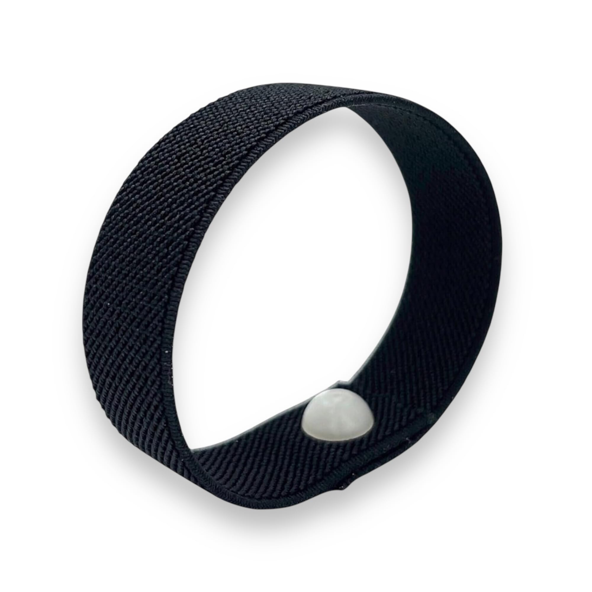 Pulsera de goma elástica para aliviar el estrés y concentrarse. Pulsera antiestrés para calmar los hábitos, la inquietud y la tensión diaria. Banda de acupresión Snap Technique (M 7, negra).