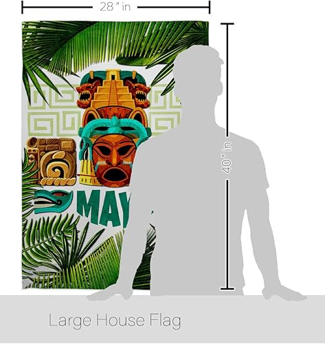 Miniatura 2 de Ornament Collection Maya House Flag Set Regional Mexico United Mexican States Country Particular Area Decoration Banner Small Garden Yard Gift