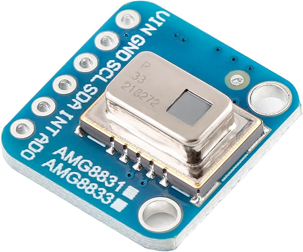 AMG8833 8 * 8 IR Thermal Imager Sensor Module Infrared Thermal Camera Sensor Detector 0℃~80℃ 8x8 Infrared Camera Module Array Board IIC I2C 3-5V for Arduino Raspberry Pi