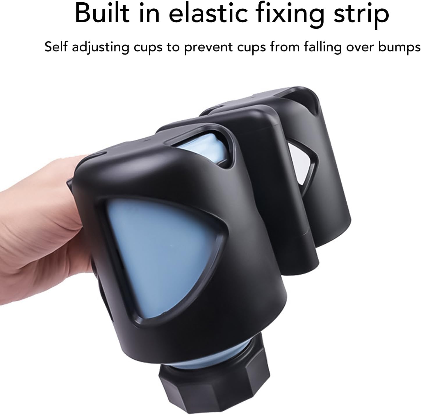 3 in 1 Cup Holder, Stroller Cup Holder with Phone, 360 Degree Rotatable Universal Drink Coffee for Stroller, Bike, Wheelchair, Trolley, Black