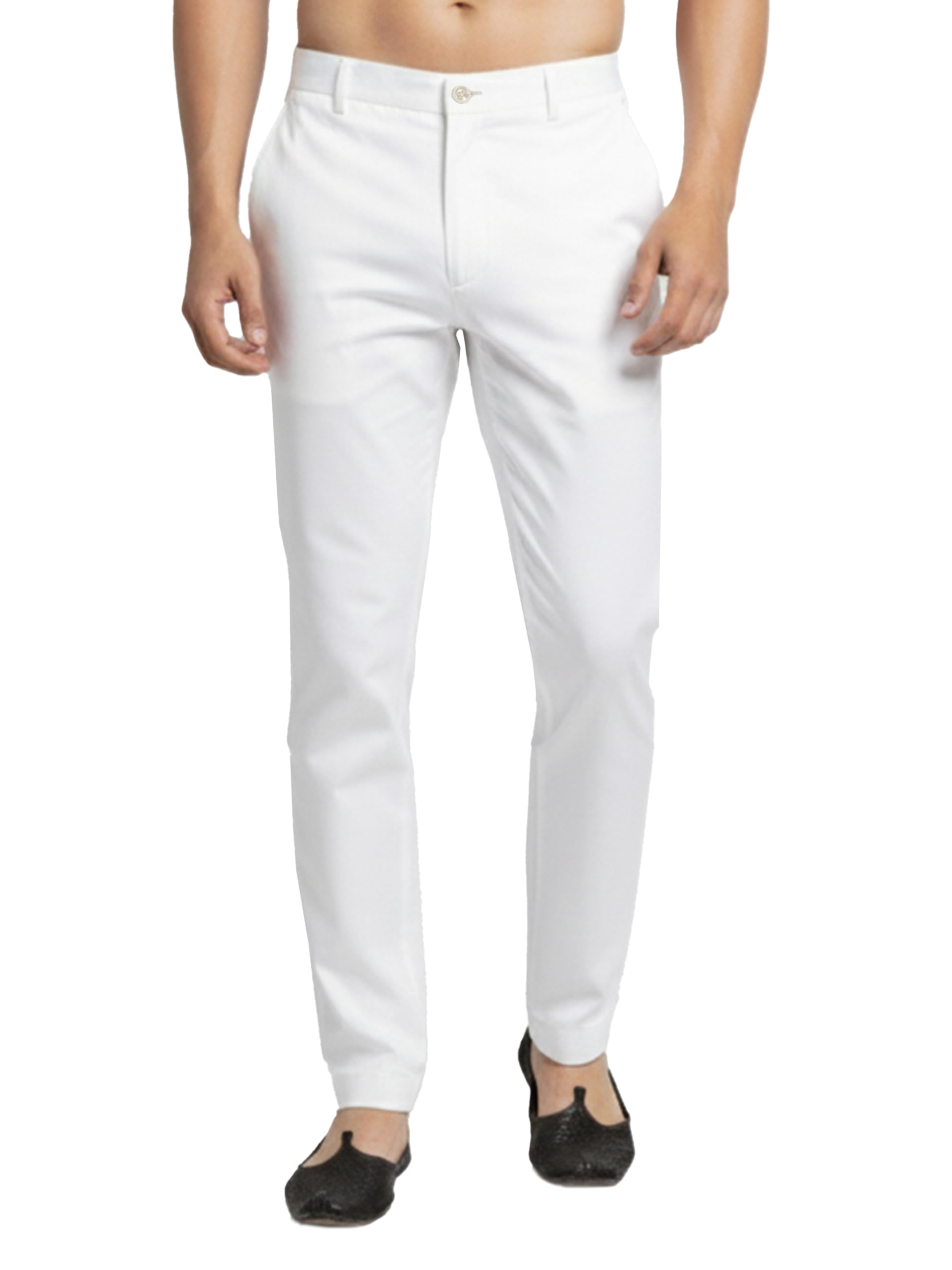 JBN Men's Navy Blue Cotton Blend Men's pant