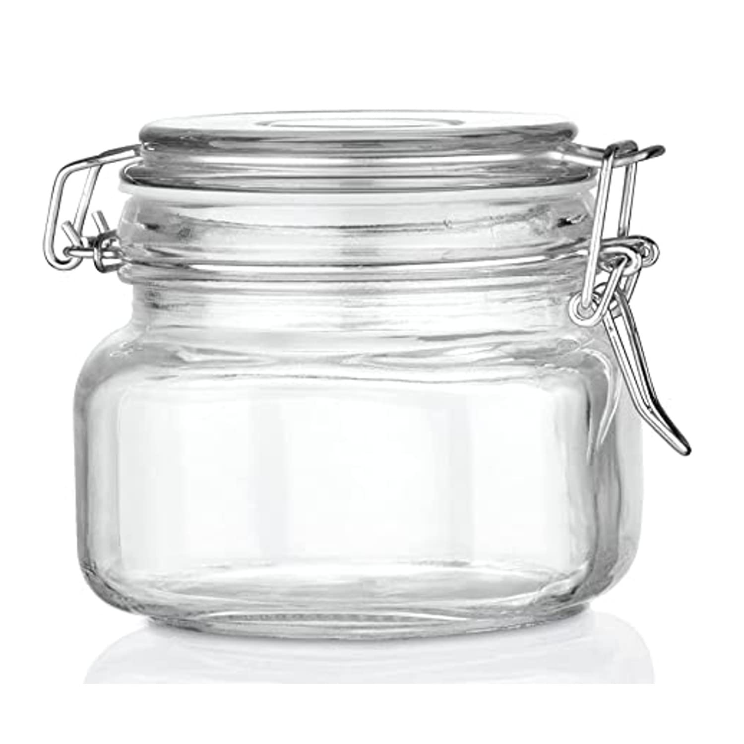 ARQIVO Glass Storage Jars,Preserve Mason Jar With Clip Fasten,Square Glass Jars With Leak Proof Rubber Gasket,For Canning,Sealing,Preserving,Meal Prep,Overnight Oats,Jam (Pack Of 1),Transparent (B0BQQ77JZR) Amazon Price History, Amazon Price Tracker