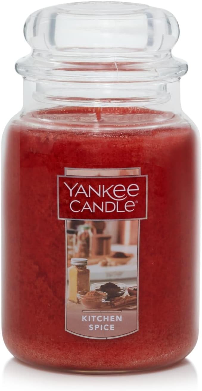 Yankee Candle Kitchen Spice Scented Classic 22oz Large Jar Single Wick Over 110 Hours of Burn Time Ideal for Home Celebrations Gifting