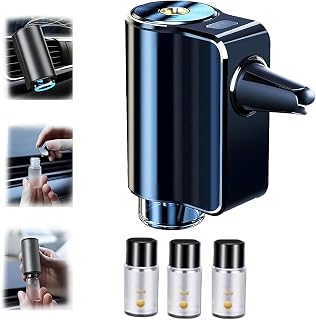 Smart Car Air Freshener Diffuser, Smart Car Air Freshener with Three Adjustable, Smart Car Air Freshener Diffuser, Aromatizante Para Carro Inteligente Intelligent Car-Aroma Diffuser+3pcs Oils Ocean