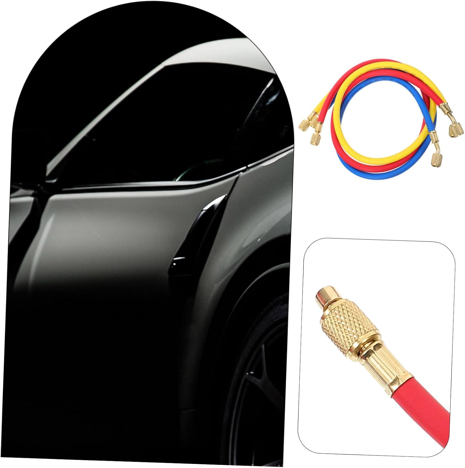Cabilock Hvac Charging Hose for Durable Sae Gauge Hose with Fittings Oil Resistant and Wear Resistant for Automotive and Home Air