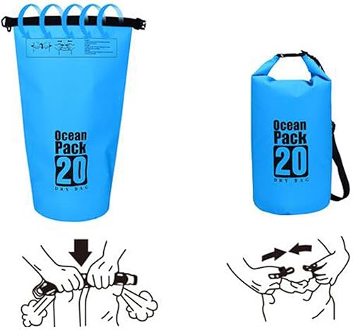 Miniatura 5 de Bolsa impermeable para deportes al aire libre, bolsa seca para natación, kayak, vela, canoa, 2 L, 30 L