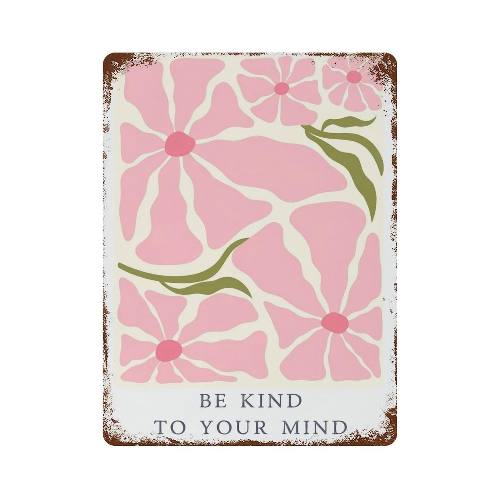 xiaoxiaoshen Be Kind Mental Health Wall Decor Art Metal Tin Poster Modern Home Decor Art Home Bar Shop Decorations Vintage Sign 40x30cm