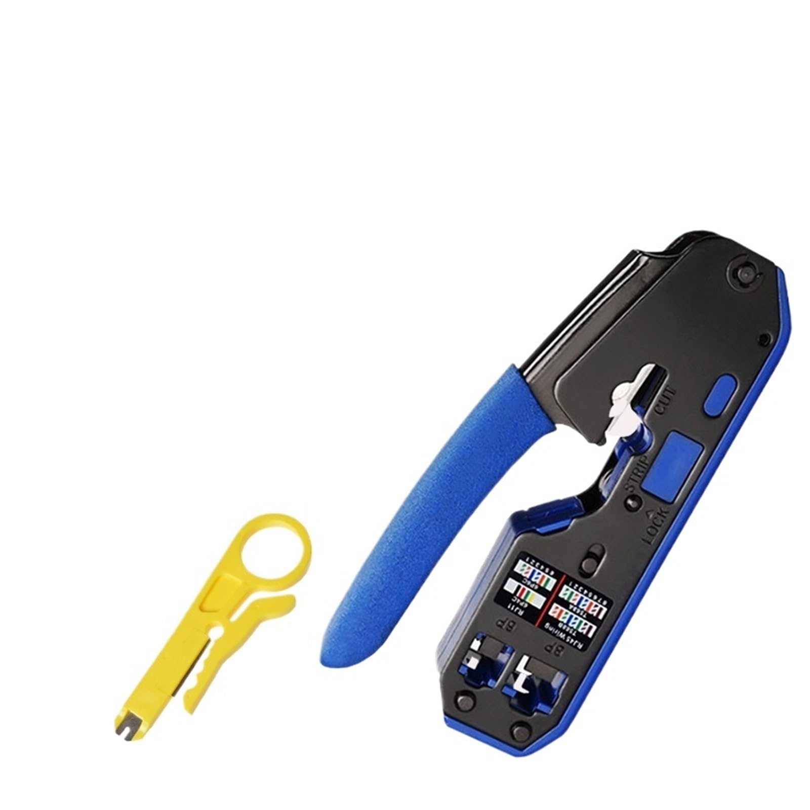 Kit d'outils de sertissage RJ45 for Cat6a Cat6 Cat5, Outil de sertissage Ethernet RJ45/RJ11 8P 6P et Outils de Combinaison Multiples