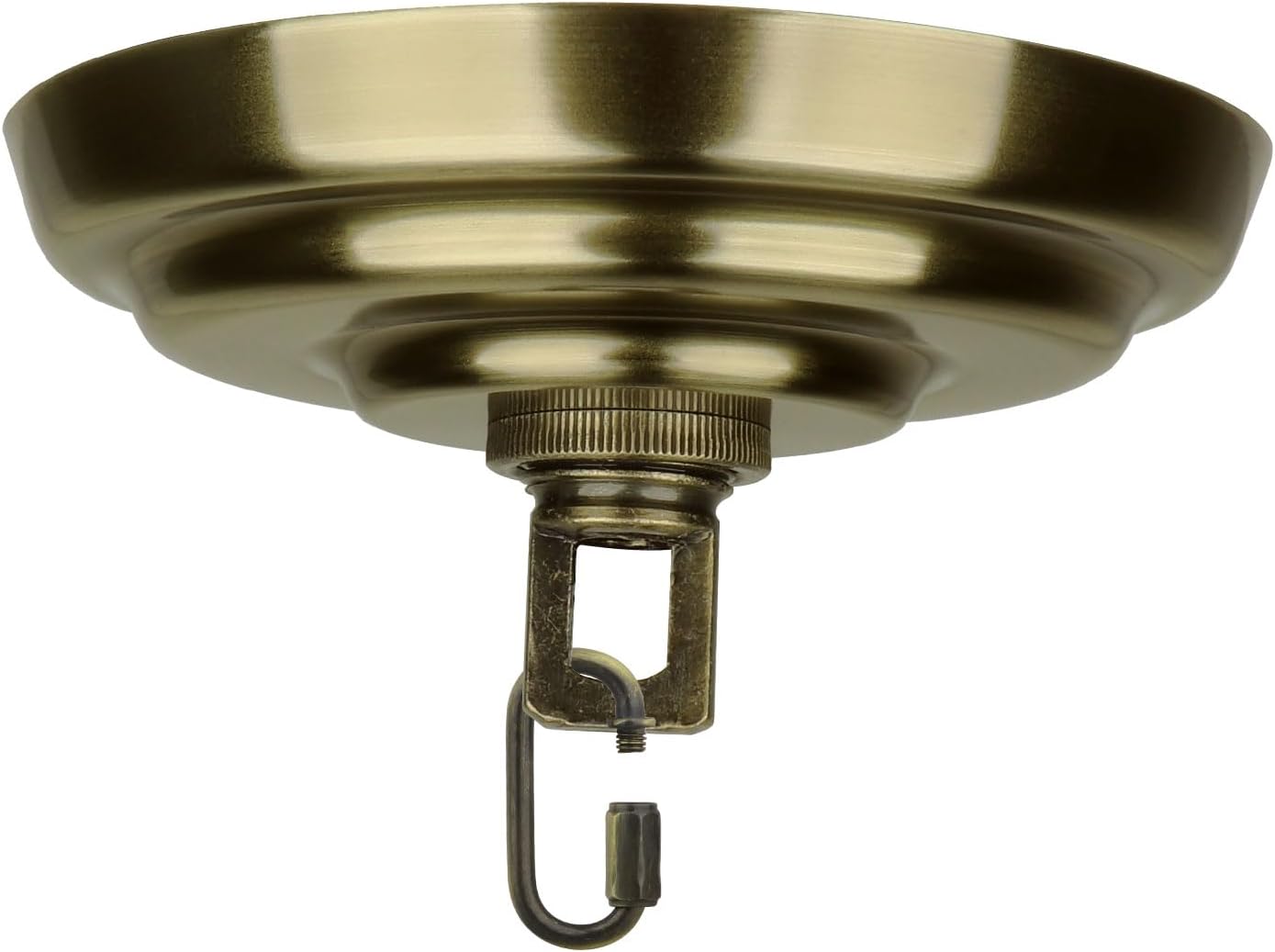 Helunsi Light Canopy Kit - Bronze Chandelier Mounting Kit, 5-1/8" Dia Plate Ceiling Cover for Hanging Pendant Swag Lamp DIY Fixtures Fittings - 1 Set