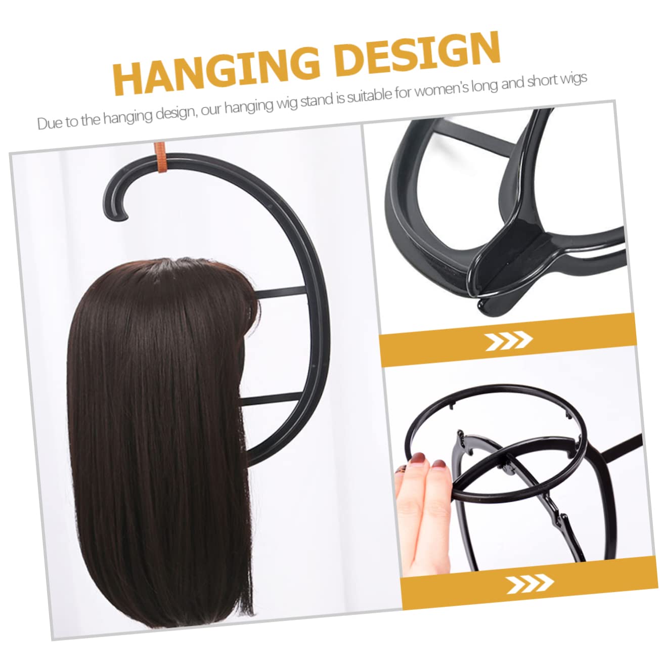 Ipetboom 6pezzi Porta Parrucche Supporto per Appendere Parrucche Smontabile Design Sospensione Materiale di Qualità Compatto e Portatile per Viaggio