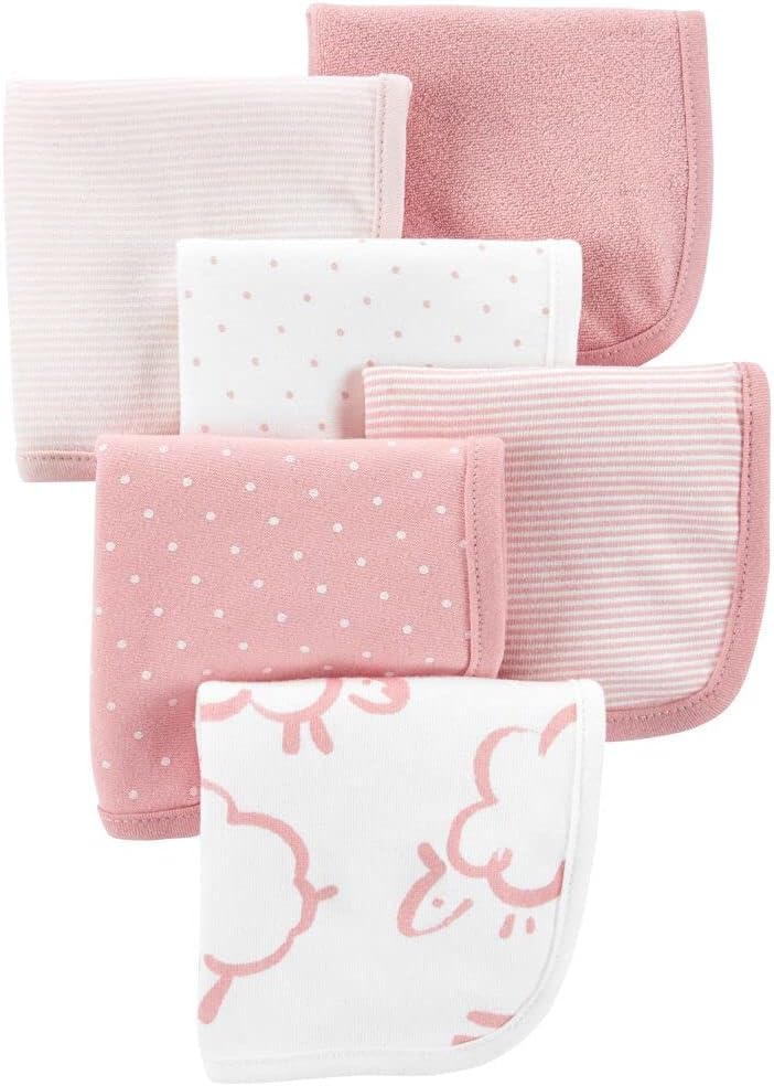 Carter's 6Pack Washcloths (Pink) Baby