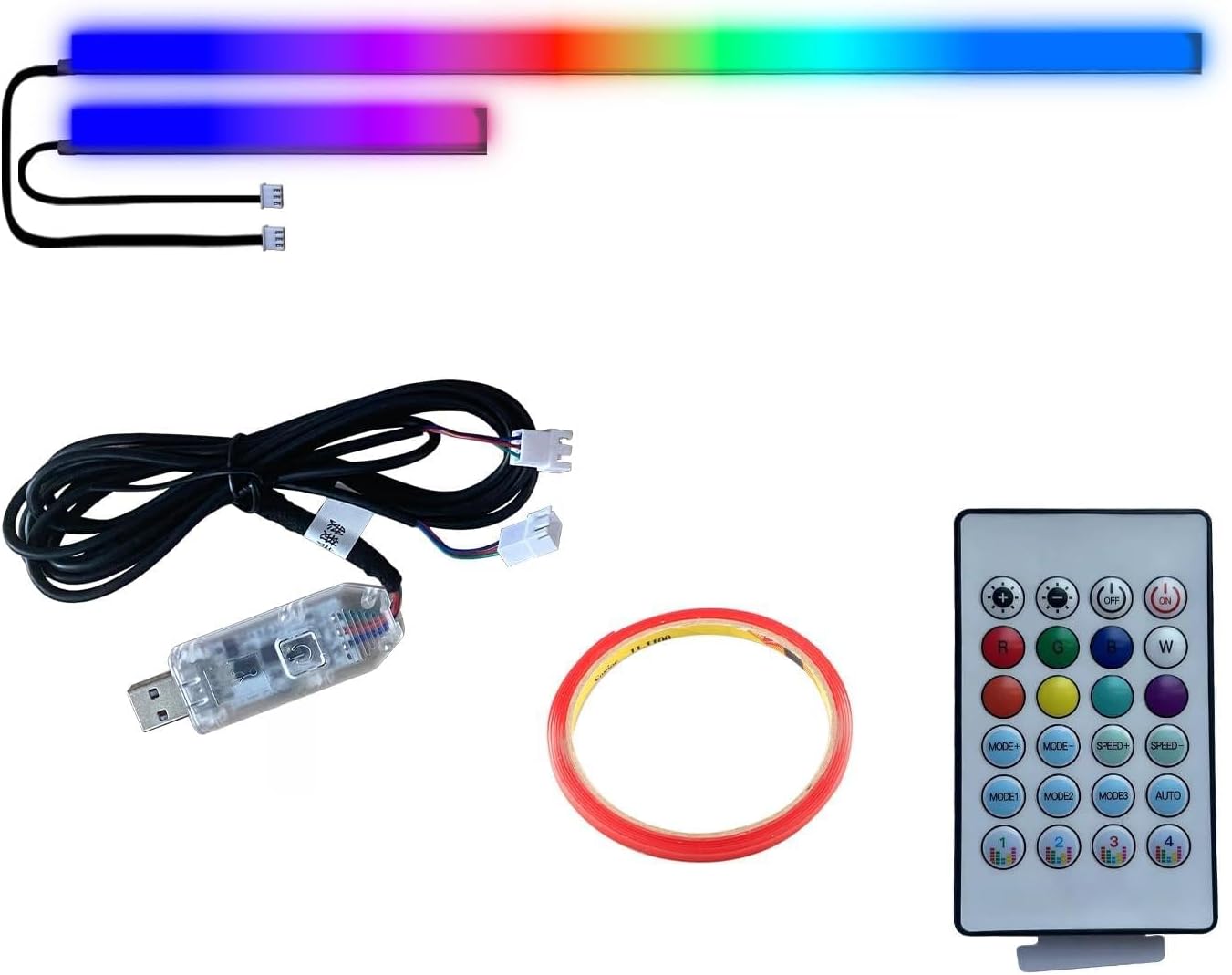 Interior Car LED Strip,for Honda Accor 2008,2019,2020,2011,2012,RGB 2 in 1 Car Ambient Lighting Kit with 51.81 Inches Fiber Optic, Inside Neon Dash Stripwith Music Mode