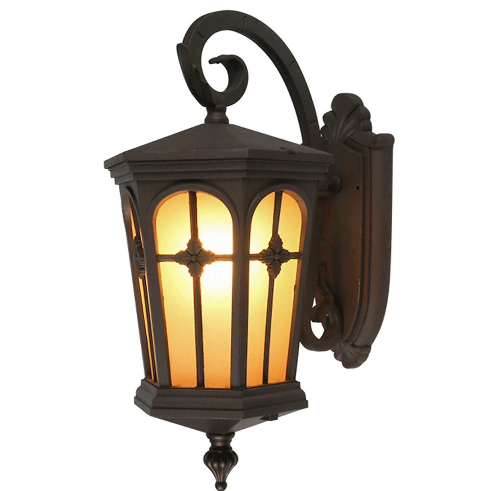 Applique murale extérieure noire étanche et luminaire de porche vintage