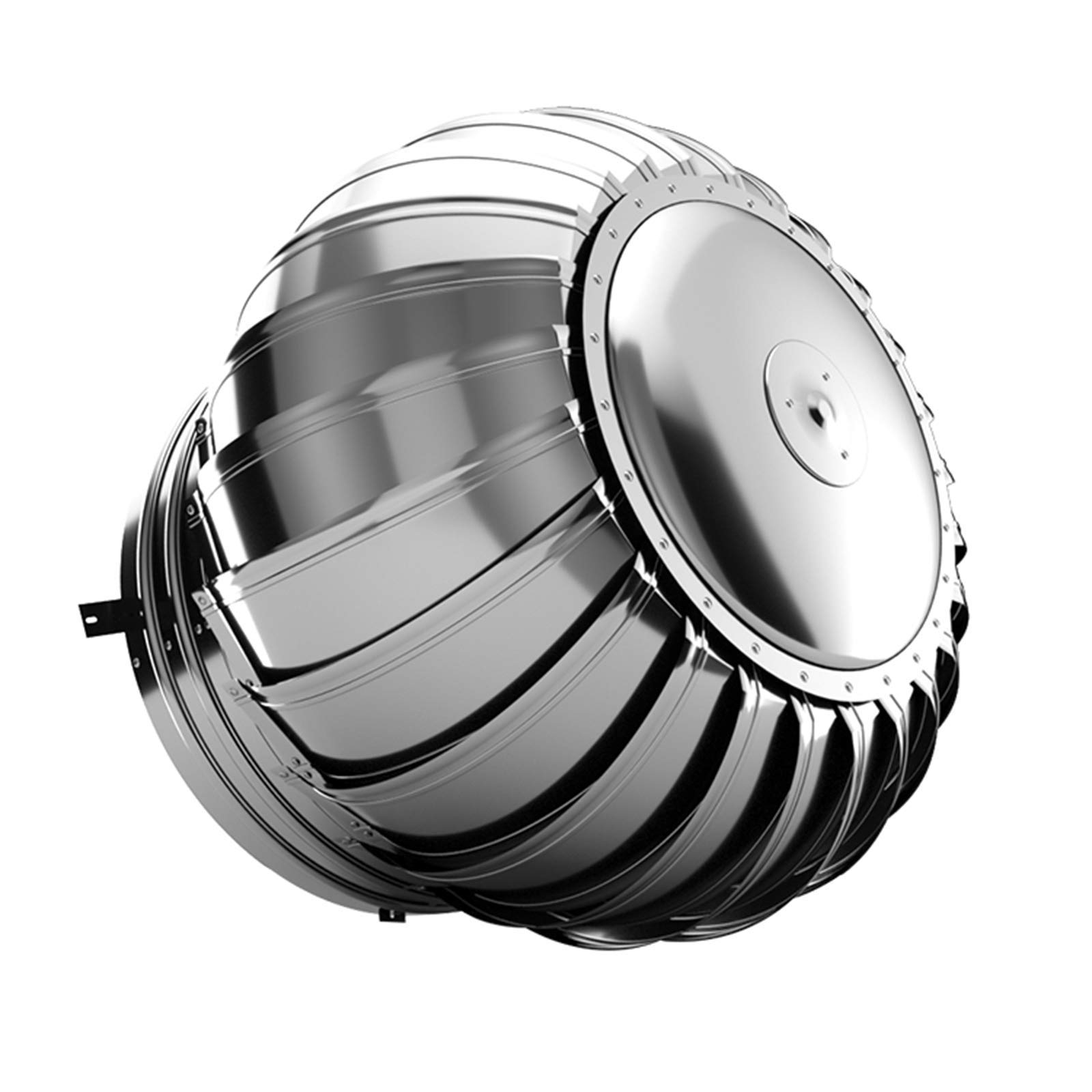 Sombrerete Giratorio de Acero Inoxidable para Chimenea, con Sistema Anti-Tiro descendente, Compatible con la mayoría de chimeneas estándar. Ventilador de turbina rotativa