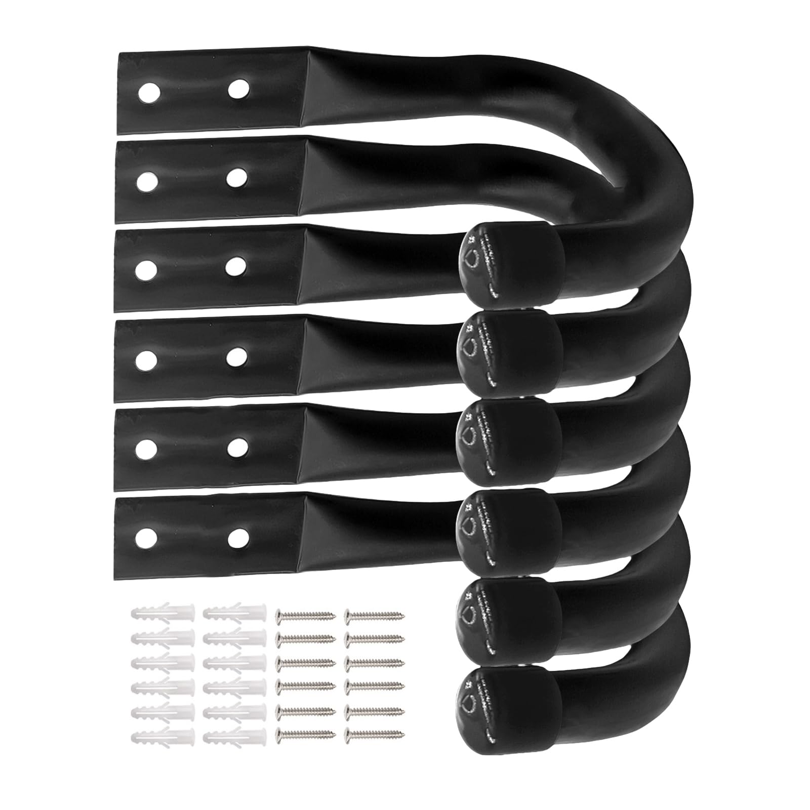 of 6 Garage Wall Hooks Heavy Duty Metal Hooks Upgrades for Efficient Space Saving Storage of Various Items in Homes Metal Storage Organizers