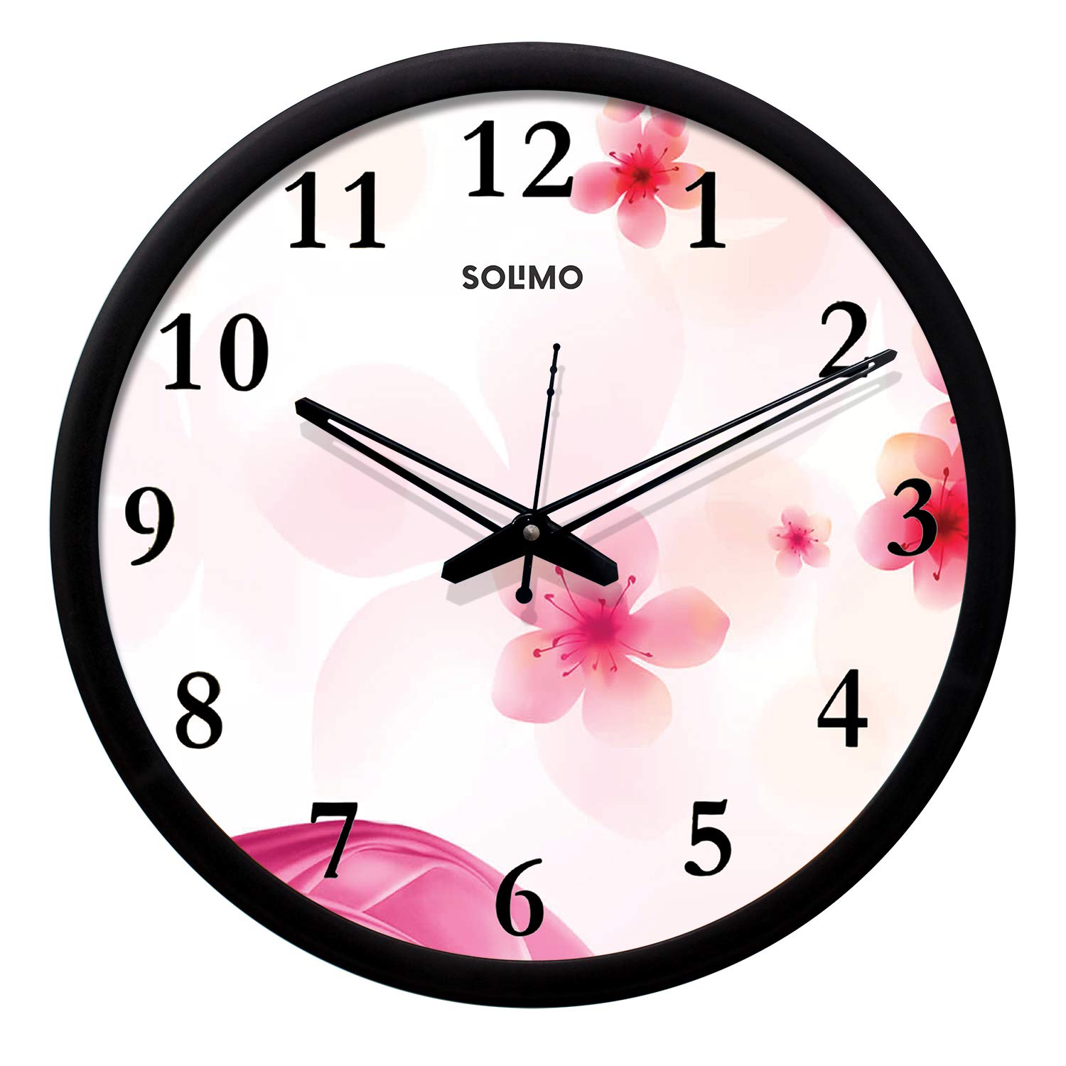 Amazon Brand - Solimo 12-inch Contemporary Plastic & Glass Wall Clock - Designer (Silent Movement, Black Frame) (B08GL16XFT) Amazon Price History, Amazon Price Tracker