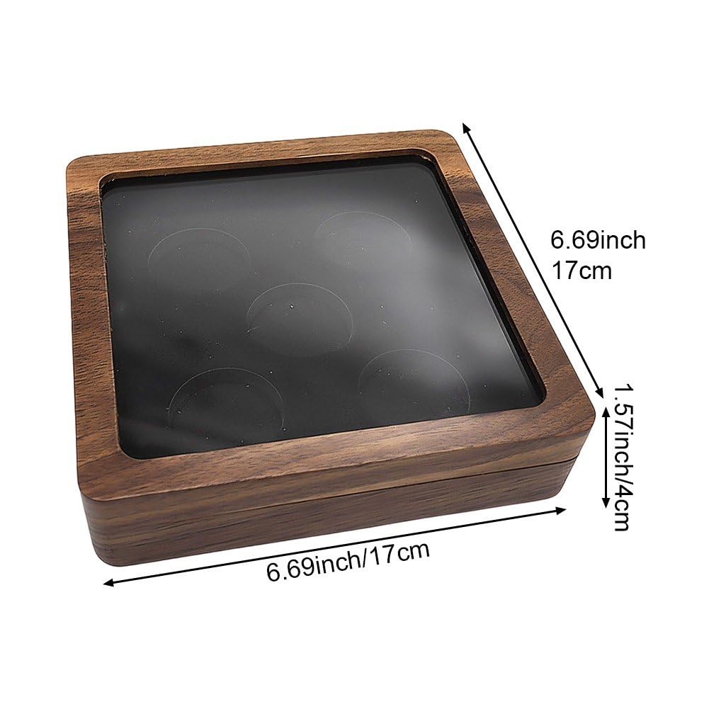 Caja para Medallas Y Monedas De Nogal, Vitrina para Monedas Conmemorativas, Caja De Almacenamiento para Monedas De Desafío, Estuche De Joyería De Regalo para Coleccionistas.