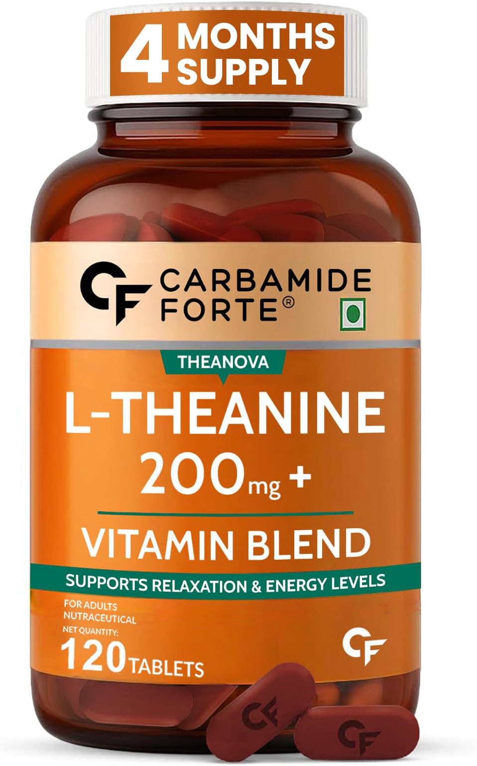 Carbamide Forte Melatonin 10 mg Sleeping Pills with Tagar 250 mg | Sleep Supplement for Men & Women | Melatonin Tablet for Restful Deep Sleeps - 60 Veg Tablets.