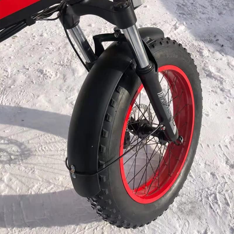 Guardabarros Bicicleta, Guardabarros MTB 20 Pulgadas Snowboard Fender Fender Fender E-Bike Fender 20x4.0 Neumático de Grasa Bicicleta Plegable Fender Fender Hierro Durable Traje de Tierra