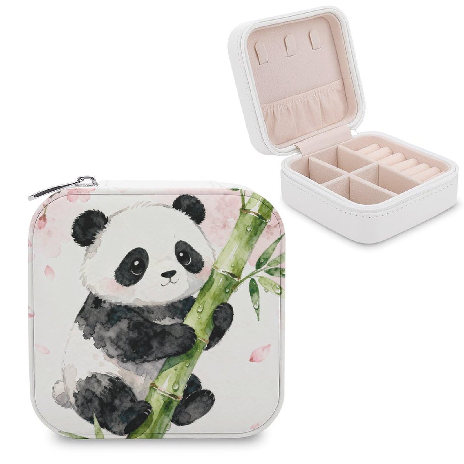 FekiLoot Bear Jewelry Box Exquisite Jewelry Organizer Silver Gold Trinket Storage Case Multi Compartments Cute Earrings Ring Necklace Holder For Woman Household Gift