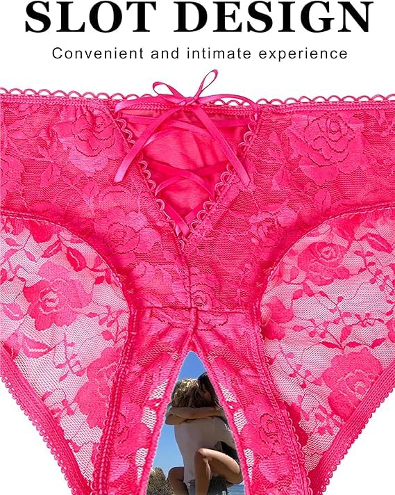 Französische Unterhosen für Damen in Übergröße, durchsichtige Spitzen-Unterwäsche, Tangas, weiche, dehnbare, überkreuzte Schnürung, durchsichtige Hipster-Slips, sexy Höschen, hinten ausgehöhlte Slips,