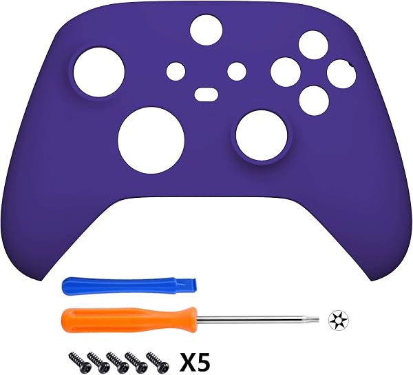 eXtremeRate Coque Avant de Remplacement pour Xbox Séries X/S Manette, Coque Avant Custome pour Xbox Séries X/S, Manette Non Inclut-Pourpre - 3
