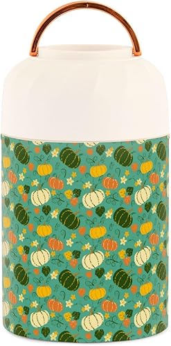 Miniatura 2 de Pumpkins Food Jar with Spoon Stainless Steel Vacuum Insulated Food Container 17 oz Soup Thermos for Adults