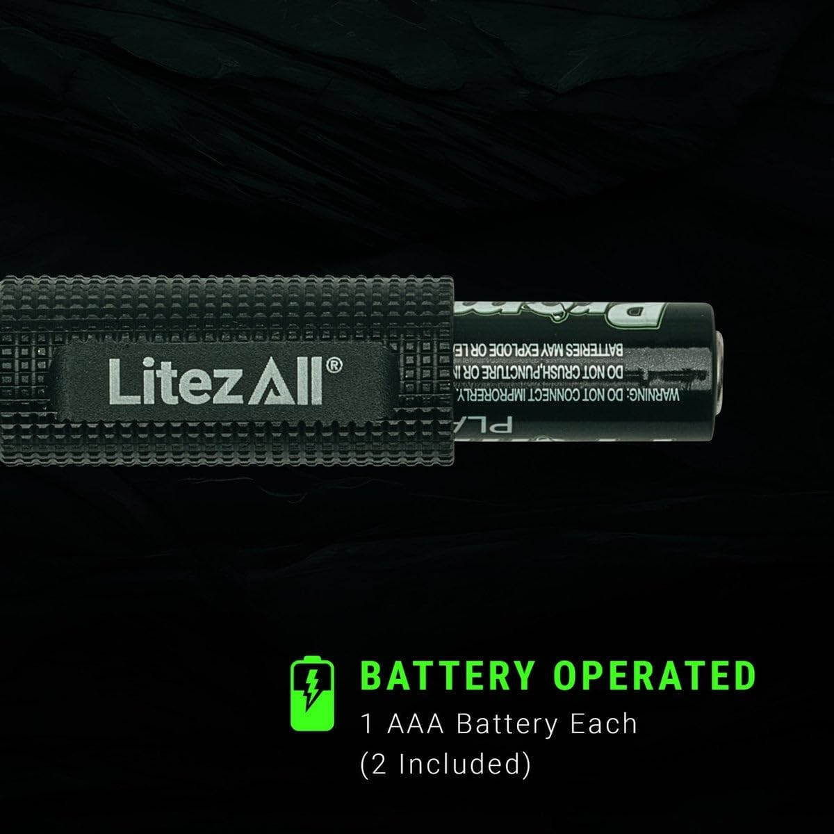 LITEZALL 120 Lumen Compact Tactical Flashlight - 2 Pack