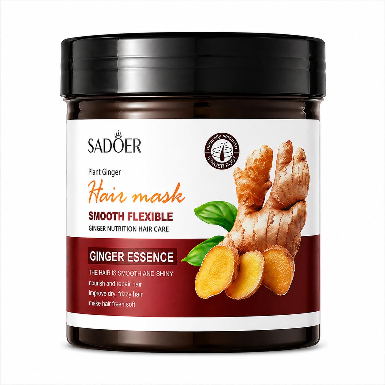 Ginger Hair Mask, Deep Conditioner Hydrating Treatment Mask for Damaged Hair & Curly Hair, Hair Moisturizing, Frizz-Taming, and Smoothing Conditioner