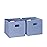 RiverRidge Kids 2pc Fabric Collapsible Storage Cube Organizers with Handles for Playroom Organization - Periwinkle Blue