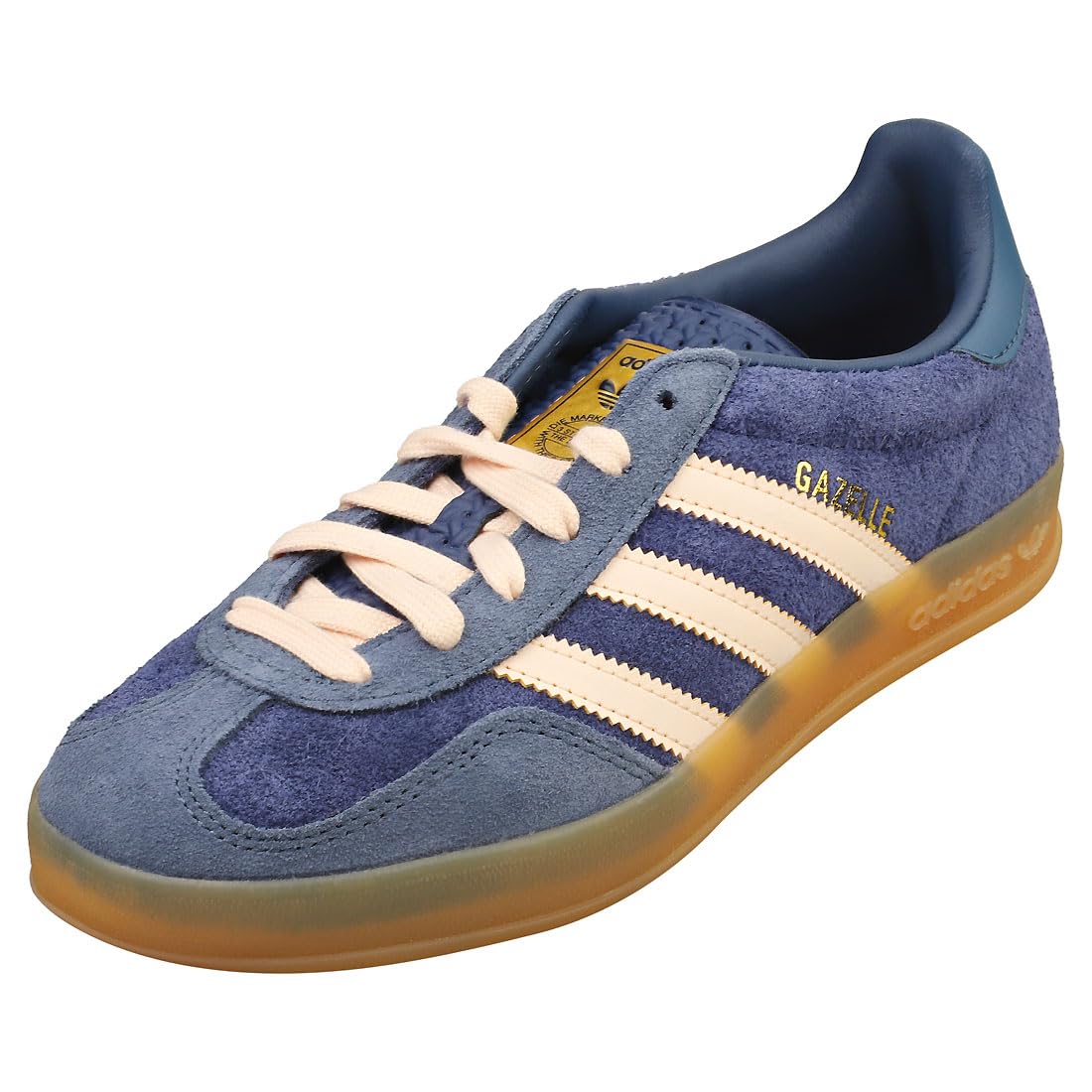 adidas Gazelle Indoor Men's Sneakers, Dark Blue/Bliss Orange/Preloved Ink, Size 7