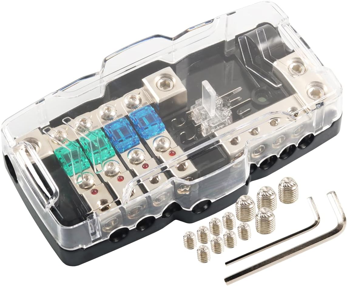 Camper Car Audio Fuse Block with Ground Fuse Box Distribution Blocks 0