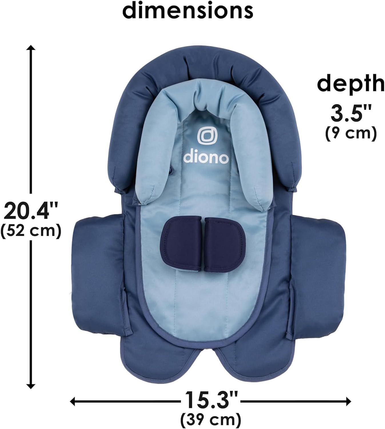 Cuddle Soft 2-in-1 Head Support, Comforting Head and Body Support for Babies, Converts depending on Infants Size, Blue Surge