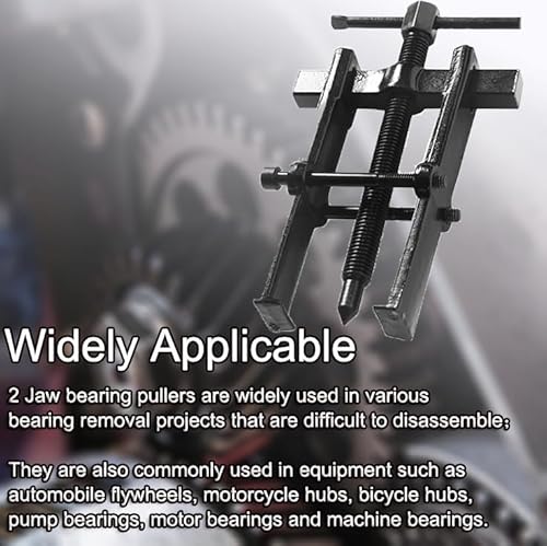 WHATWEARS Zweibacken Zahnradlager Abzieher 5-teiliges Set, 2’’ 3’’ 4’’ 6’’ 8 Einstellbare Zwei Backenzieher Entferner Werkzeug, Kohlenstoffstahl Pumpe Entferner Kit für Rad, Lager, Getriebe, Motorra