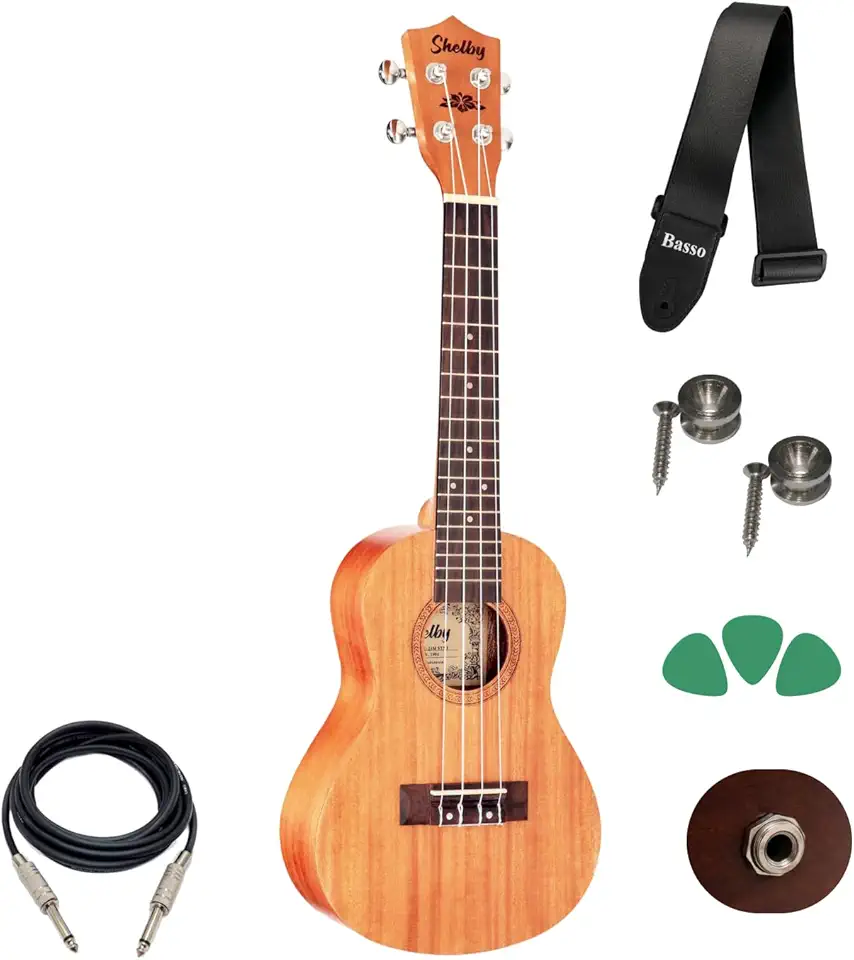Ukulele Shelby Concert Su23m Mogno Fosco Eletrico