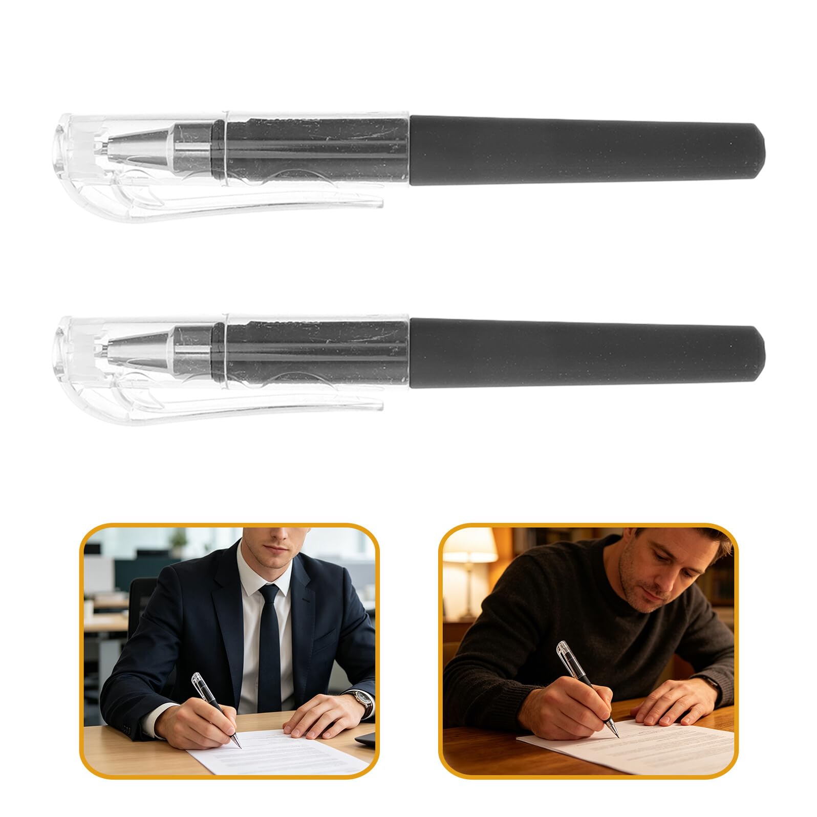 SHINEOFI 50 Pezzi Penna Gel Mini Tascabile Nera Inchiostro Rapido, Design Semplice in Plastica, Scrittura Scorrevole e Portatile per Studenti e Ufficio