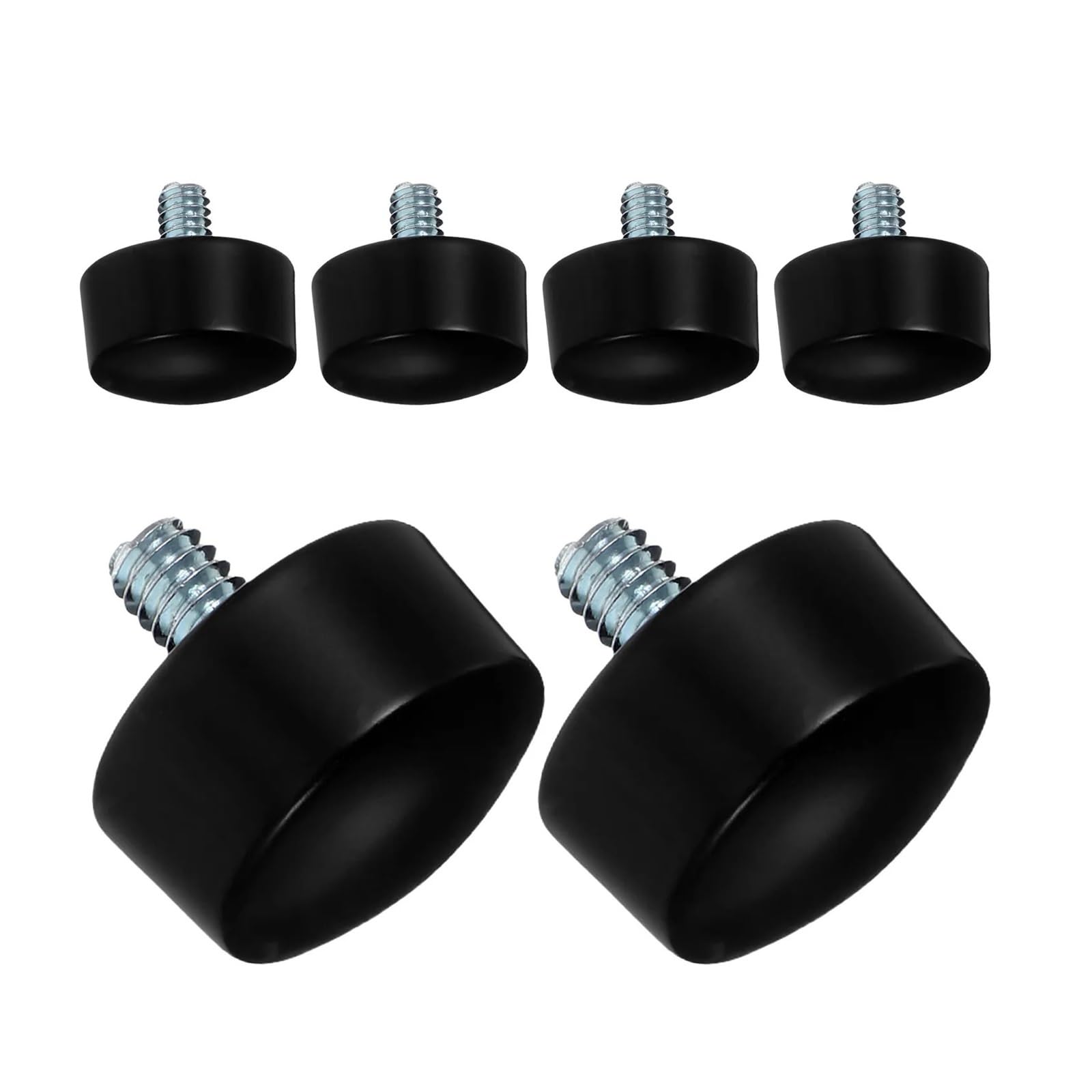 Wylqen Curtain Rod Finial Screw 6Pcs Curtain Rod End Caps Screw on Finials Decorative Replacement Pole Cylinder Drapery Accessories for Curtain Decoration