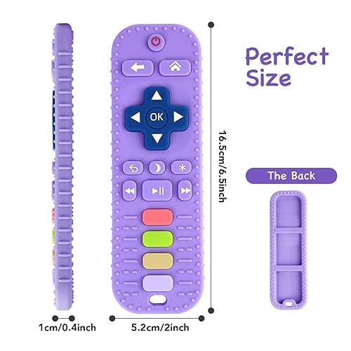 Miniatura 7 de Hooku Mordedores de silicona para bebés de 0 a 6 meses, juguetes de dentición para bebés de 6 a 12 meses, juguete de control remoto para bebés,