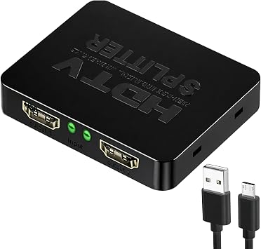 HDMI Splitter 1 Input 2 Out HDM Splitter 1 to 2 Way
